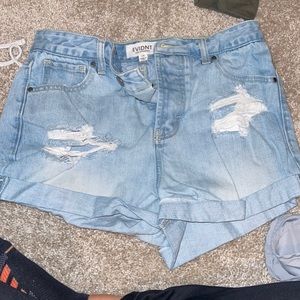 Ripped Jean shorts